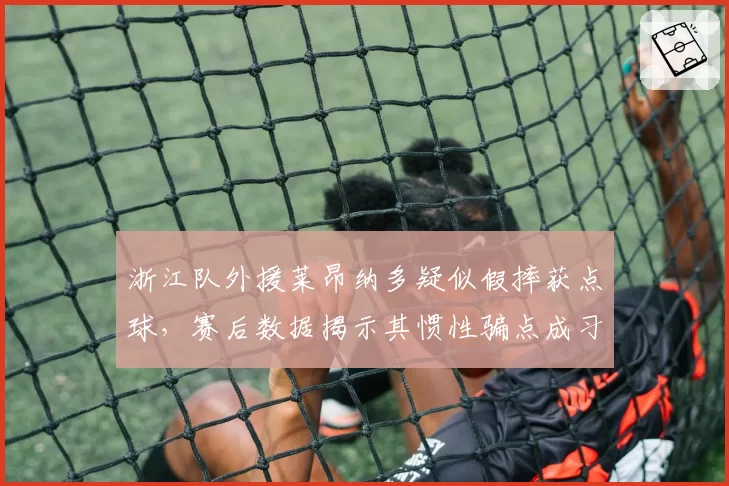 浙江队外援莱昂纳多疑似假摔获点球,赛后数据揭示其惯性骗点成习惯